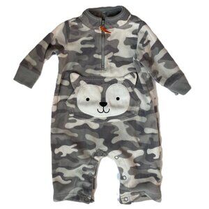 🐻‍❄️3/$15 | Baby Bear Winter Camo Print Jumpsuit 0-3M